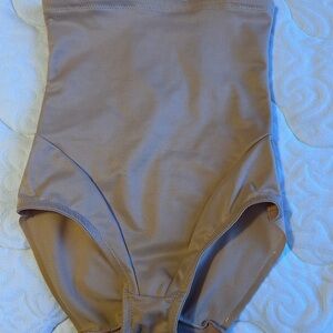 Beige Strapless Bodysuit Shapewear